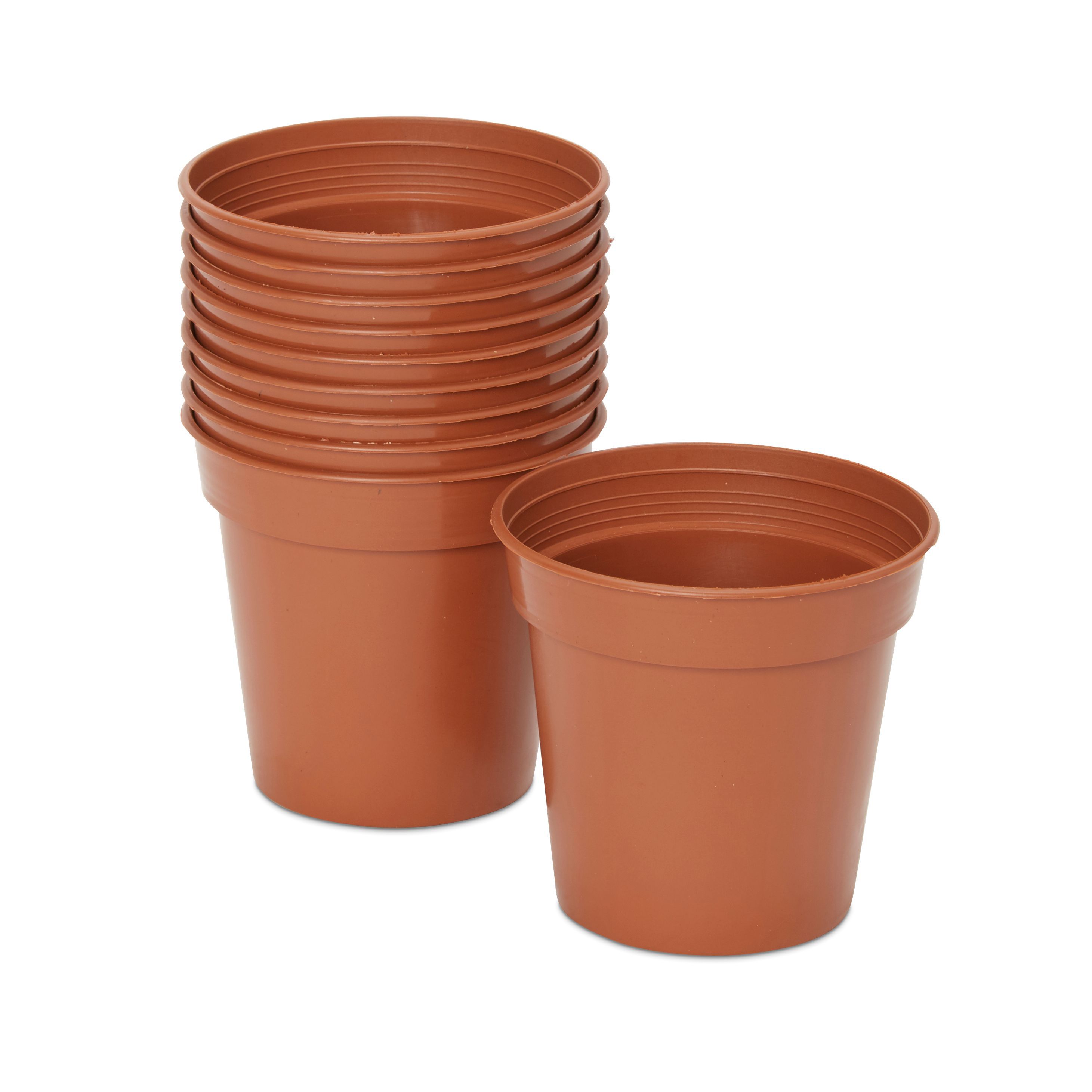 Verve Lei Terracotta Plastic Round Grow Pot (Dia)7.6Cm, Pack Of 10 Price Comparisons | Compare The Build