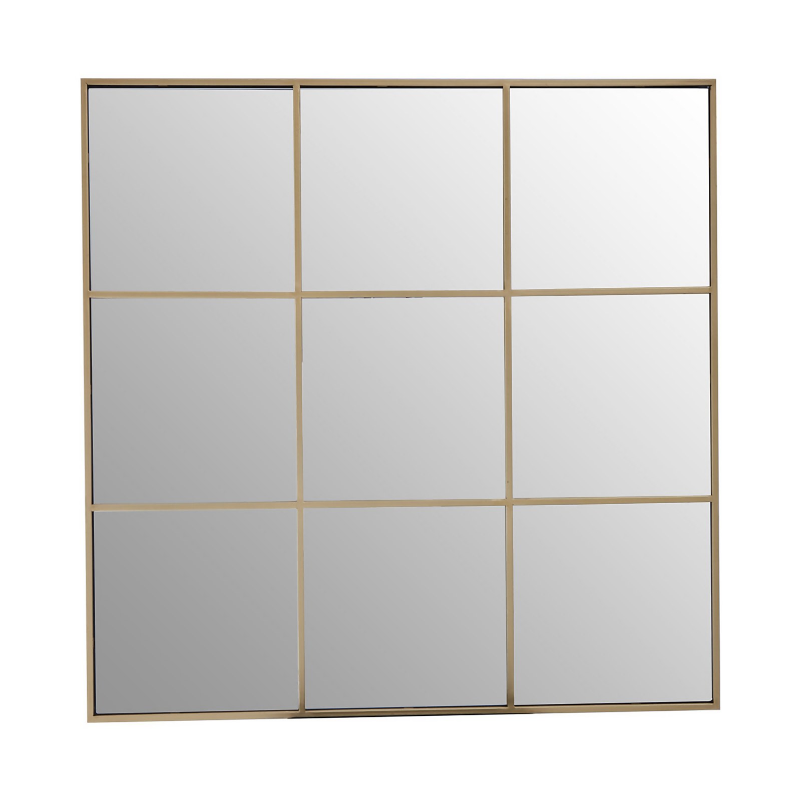 Square Metal Wall Mirror - Gold - 95cm Price Comparisons | Compare The Build