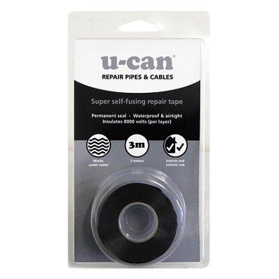 U-Can Black Self-Amalgamating Tape (L)3M (W)112mm Price Comparisons | Compare The Build