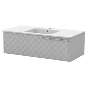 Duarti by Calypso Brampton Light Slate Vanity with Oxley Basin - 1110mm | Compare The Build