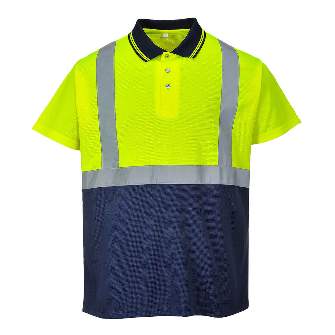 Portwest Mens Two Tone Class 1 Hi Vis Polo Shirt Yellow / Navy 5XL Price Comparisons | Compare The Build