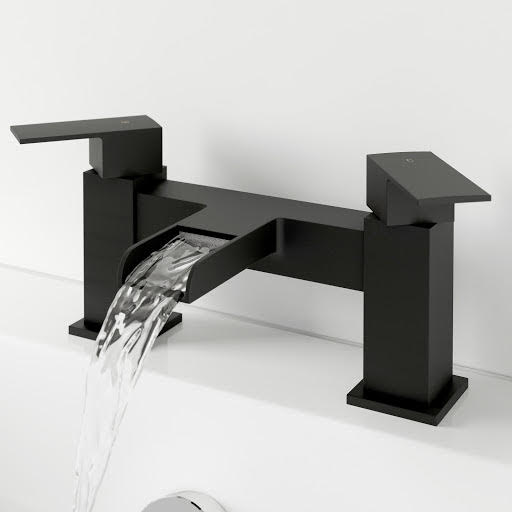 Architeckt Dakota Bath Mixer Waterfall Tap - Black Finish Price Comparisons | Compare The Build