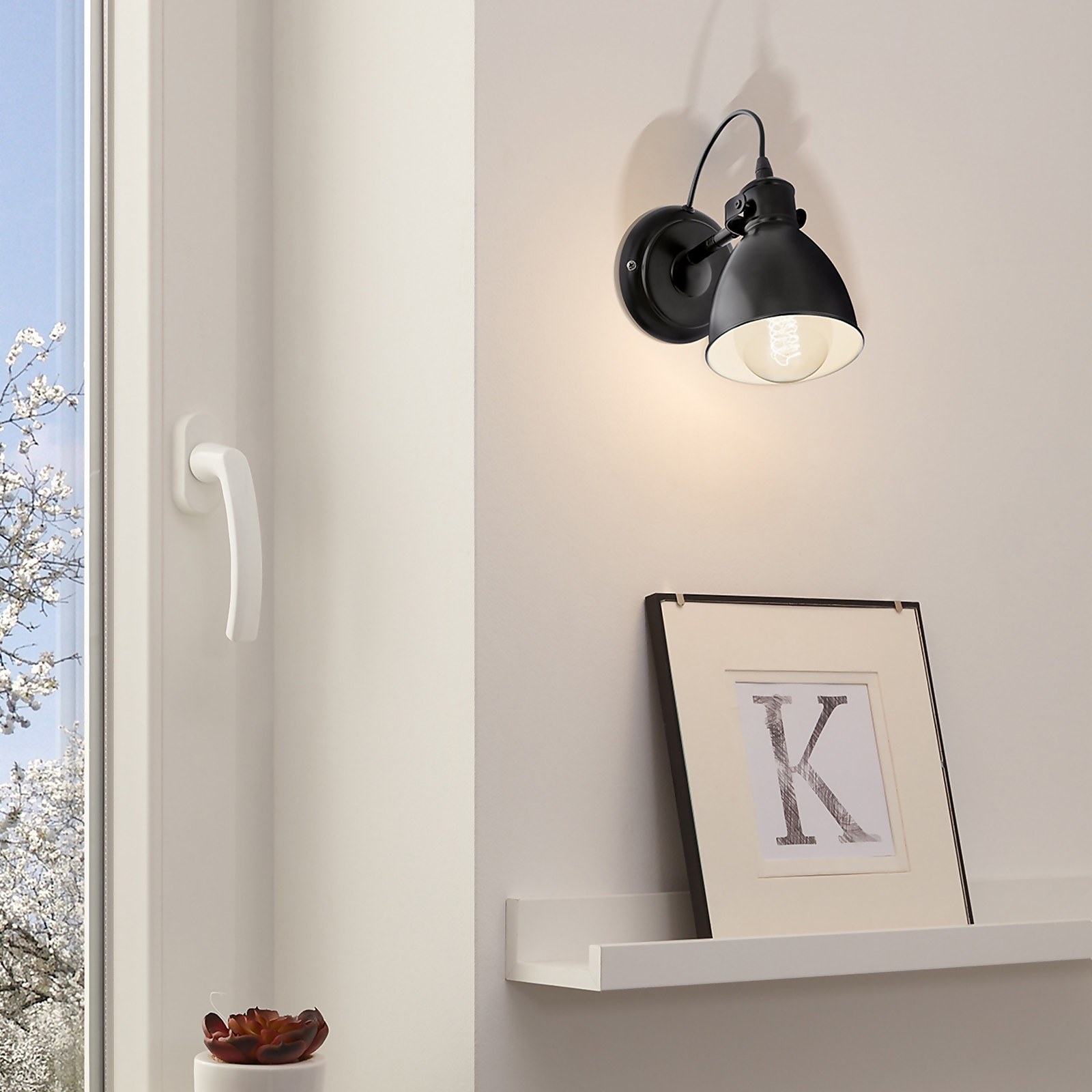 Eglo Priddy Wall Light - Black Price Comparisons | Compare The Build