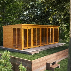 Power Sheds 20 x 8ft Pent Shiplap Dip Treated Summerhouse Price Comparisons | Compare The Build