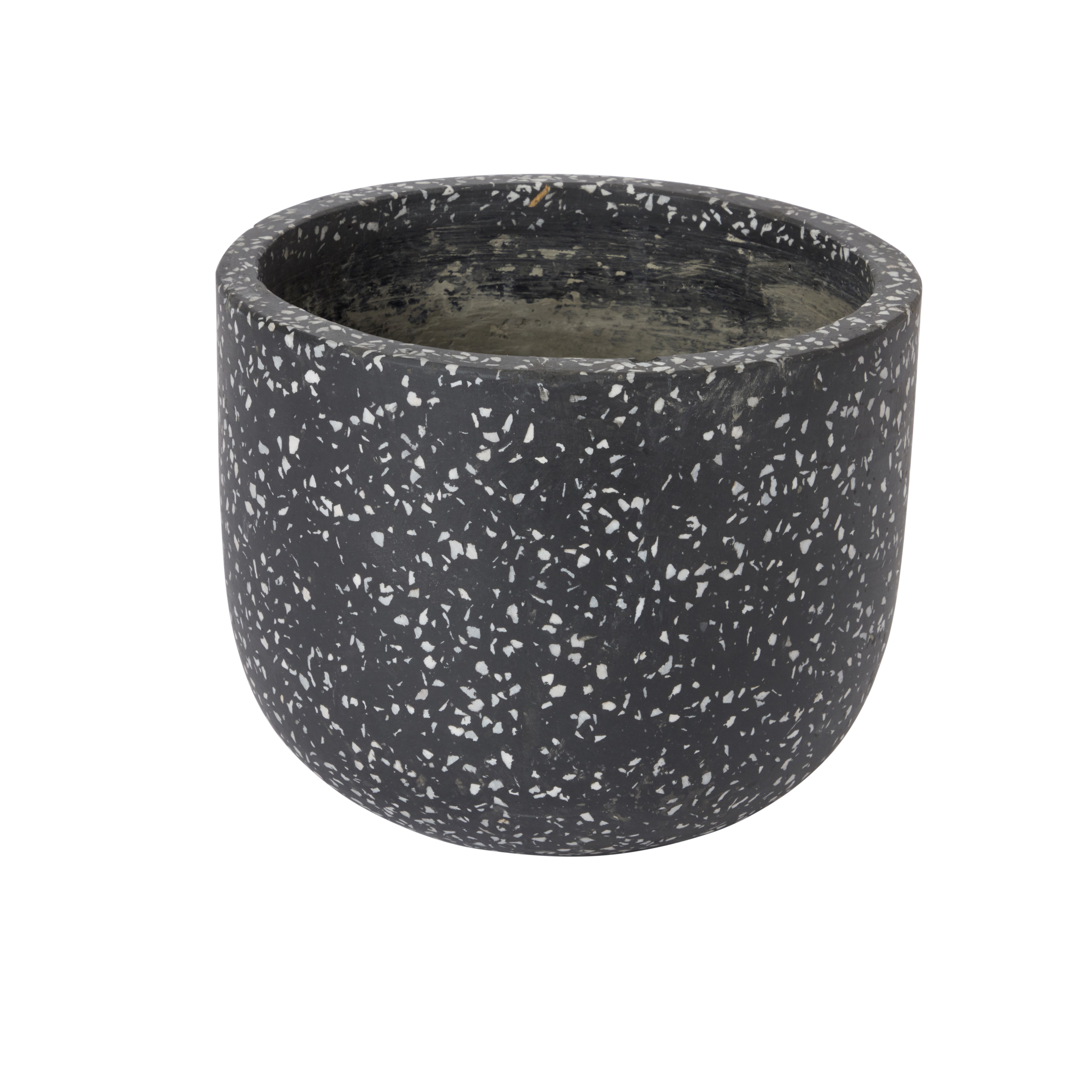 GoodHome Charcoal Speckled Plant Pot (Dia)21.2Cm Price Comparisons | Compare The Build