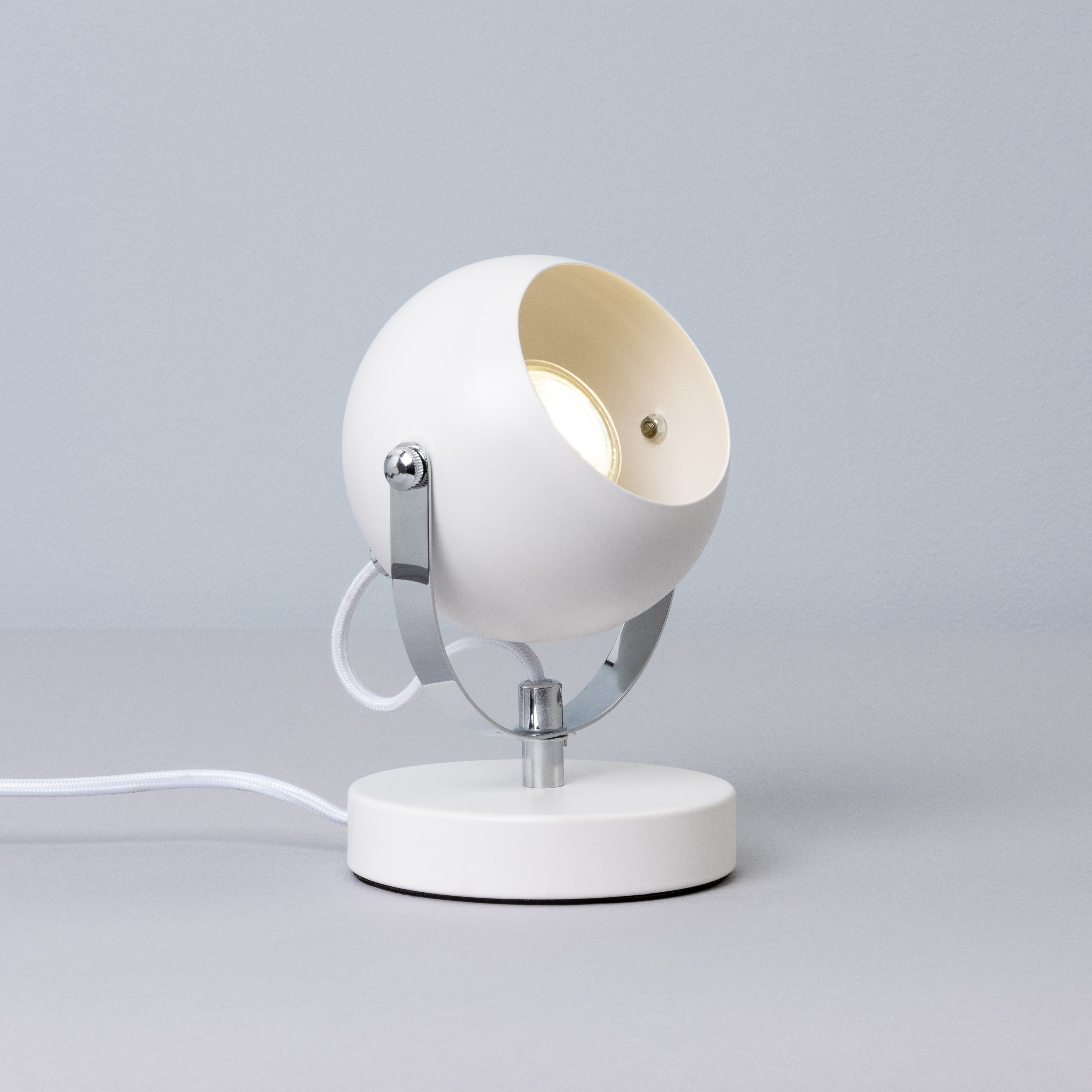 Inlight Azure Matt White Round Table Lamp Price Comparisons | Compare The Build