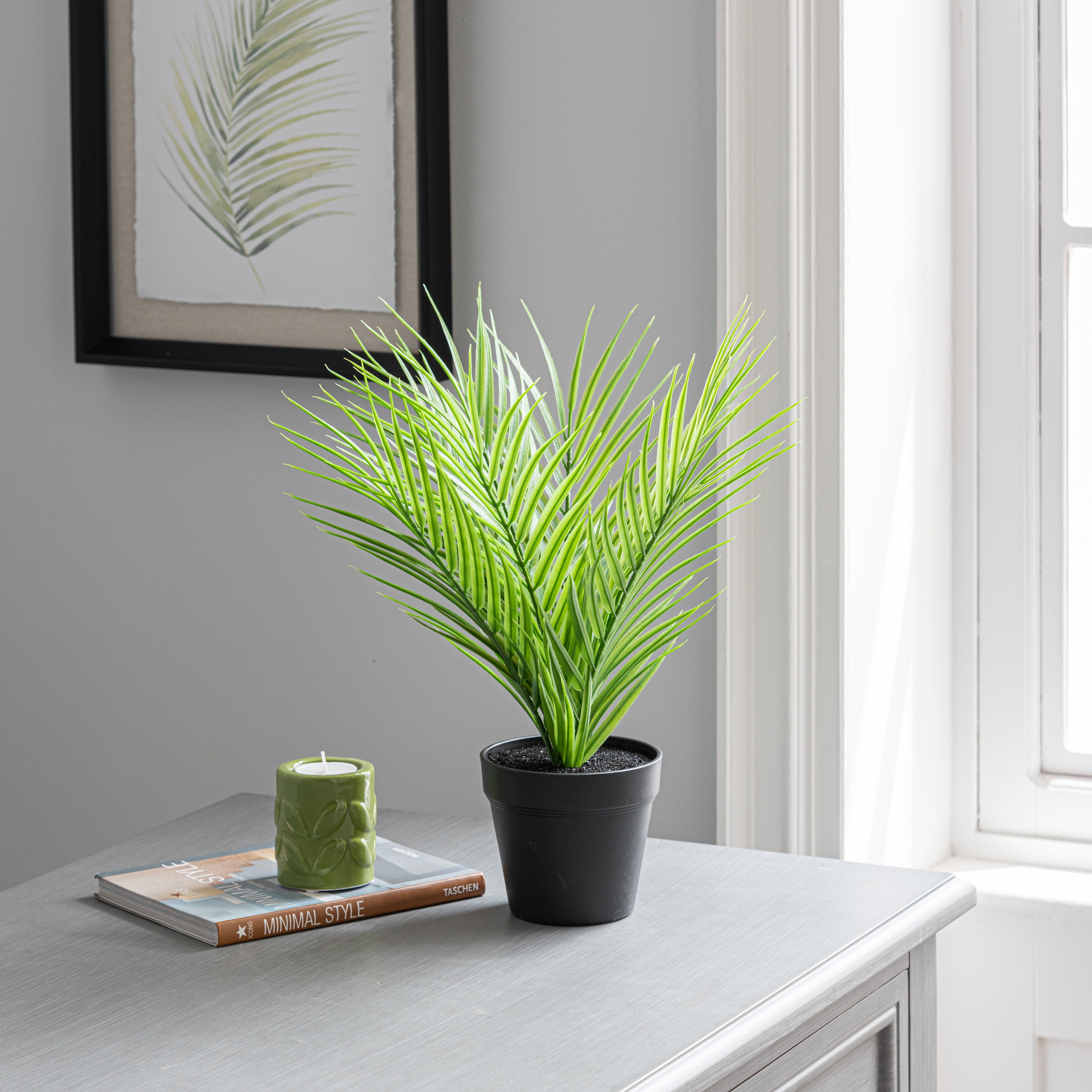 Artificial Parlour Plant in Black Pot 30cm Green Price Comparisons | Compare The Build