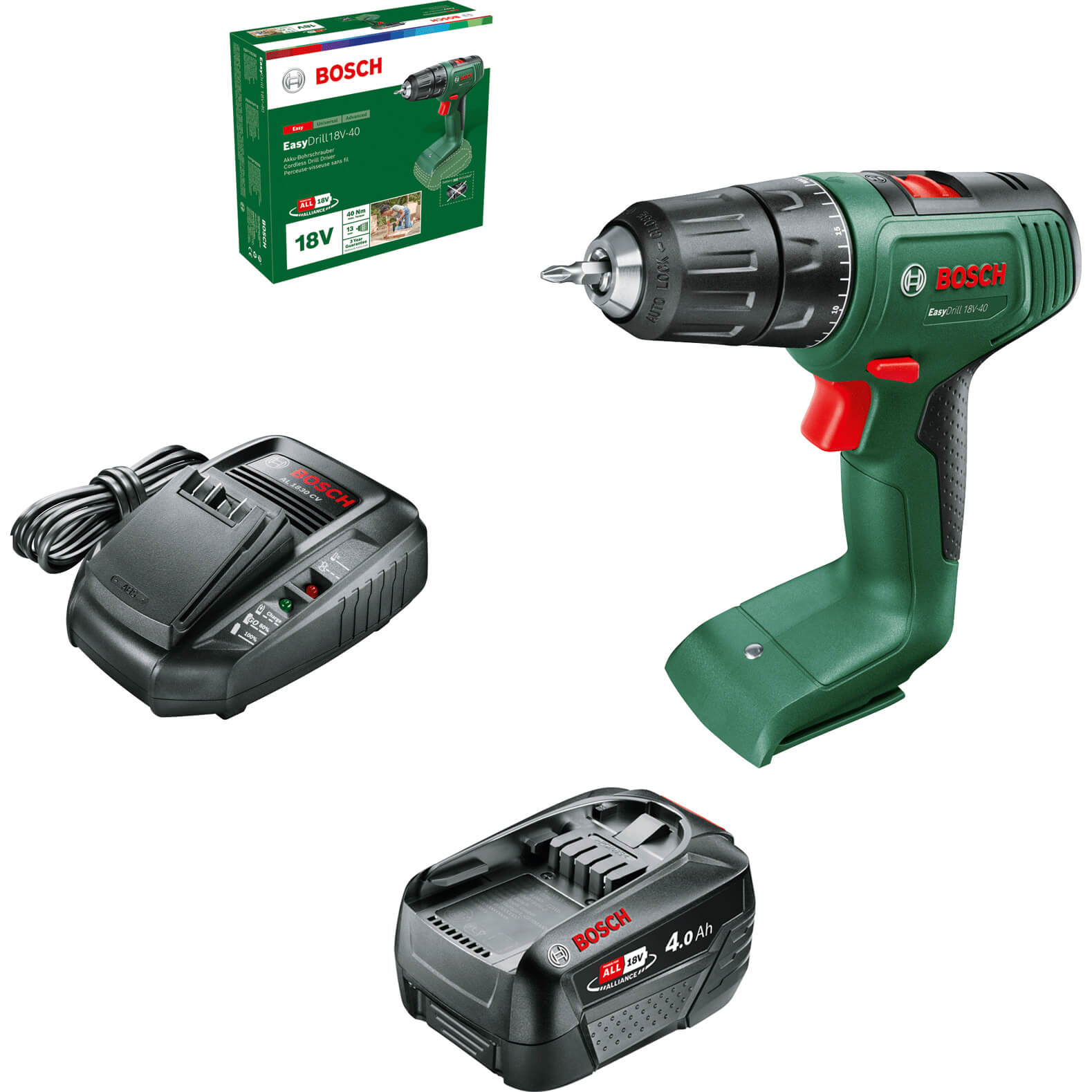 Bosch EASYDRILL 18V-40 18v Cordless Drill Driver 1 x 4ah Li-ion Charger No Case Price Comparisons | Compare The Build