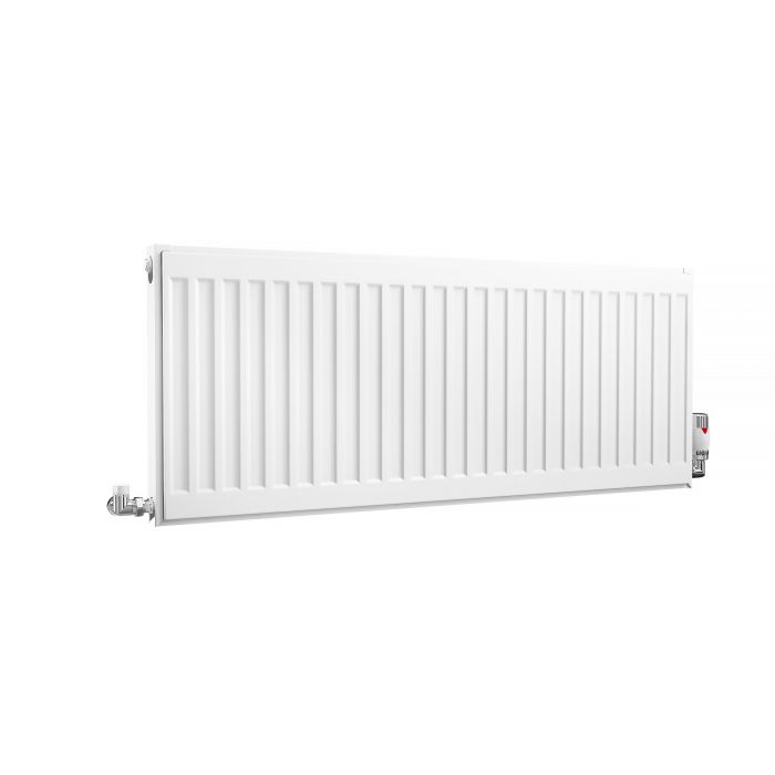 Kartell K-Rad Compact Horizontal Radiator, White, 400mm x 1000mm - Single Panel, Single Convector | Compare The Build