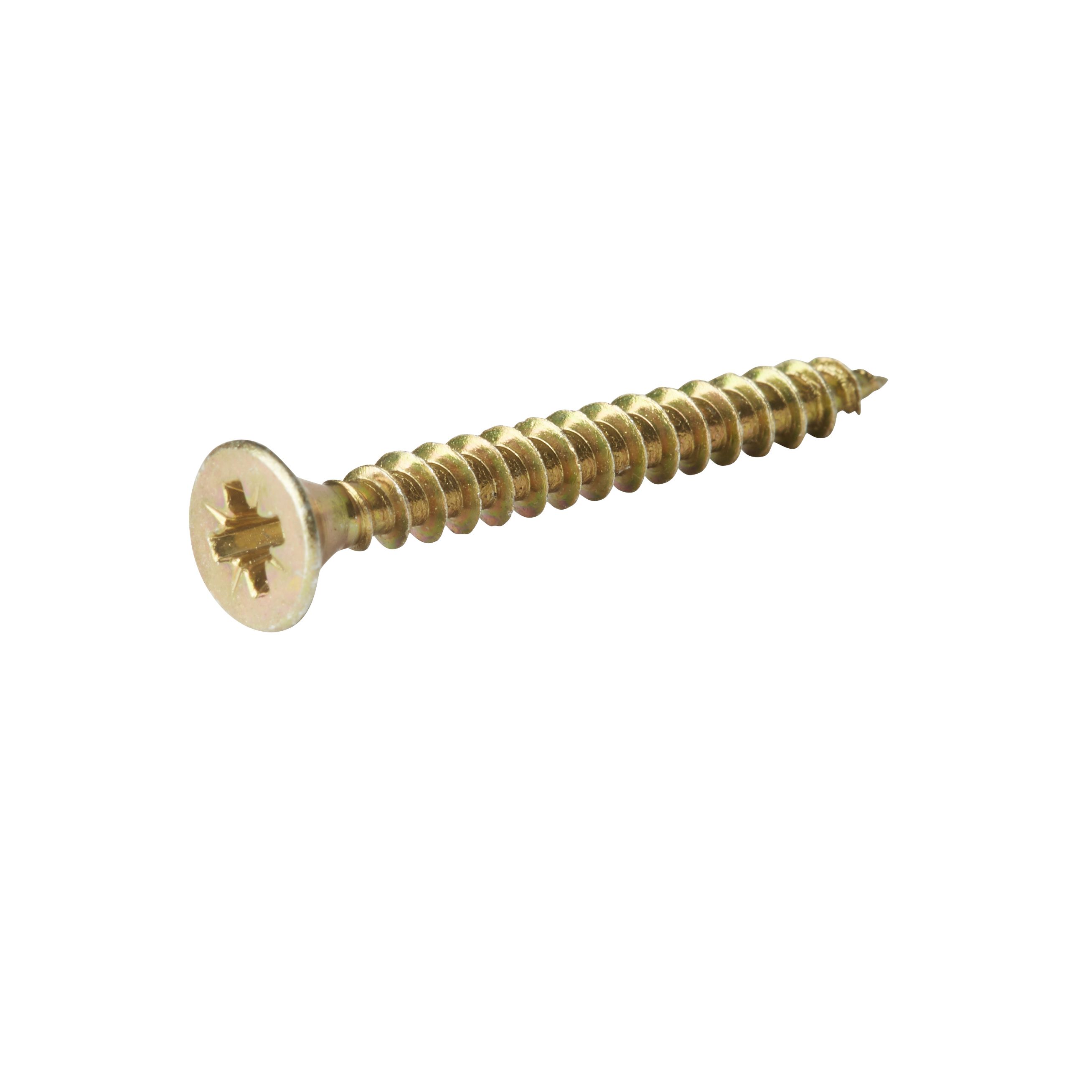 Diall Pz Double-Countersunk Yellow-Passivated Steel Wood Screw (Dia)4mm (L)40mm, Pack Of 100 Price Comparisons | Compare The Build