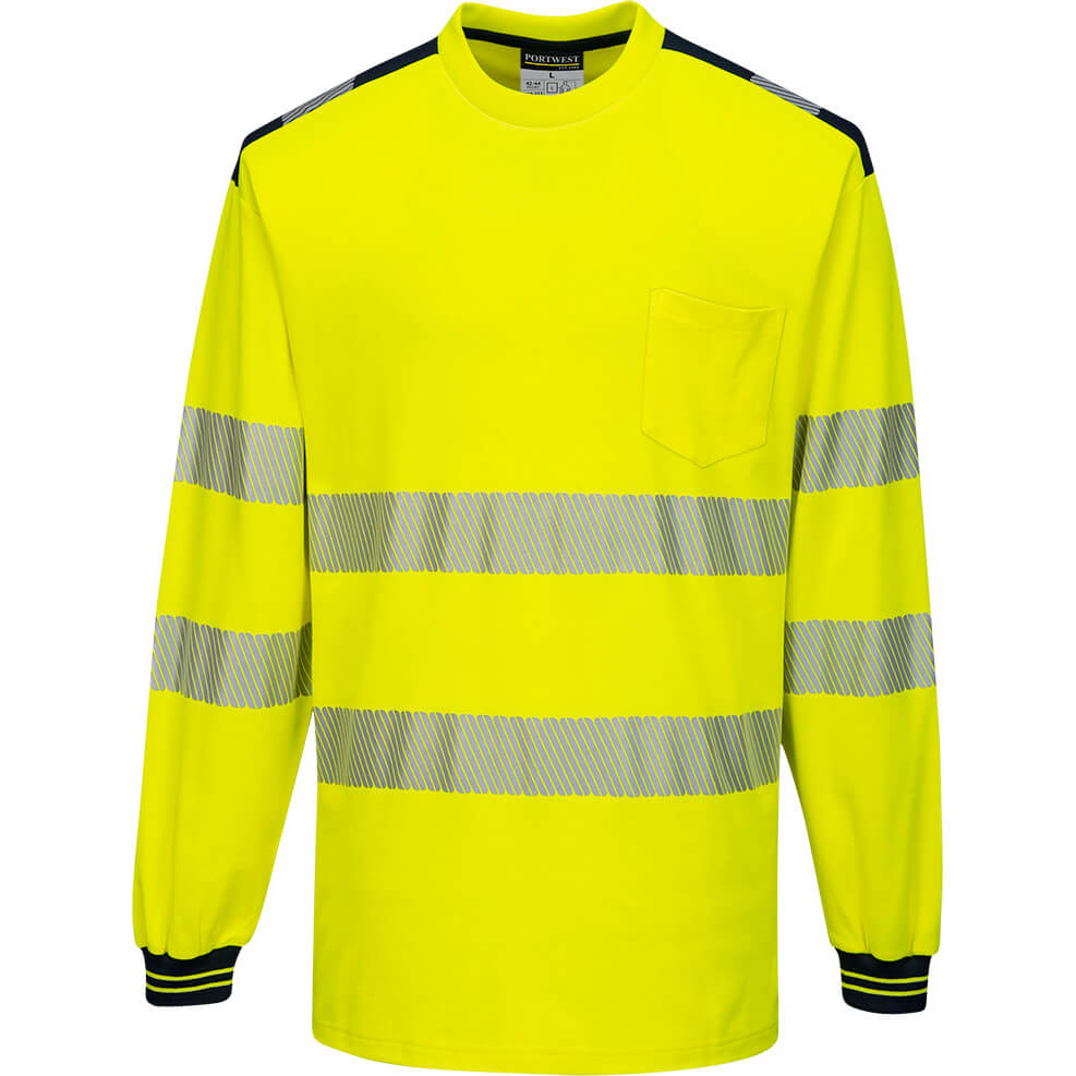 Portwest HiVisTex Pro Long Sleeved T Shirt Yellow / Black L Price Comparisons | Compare The Build