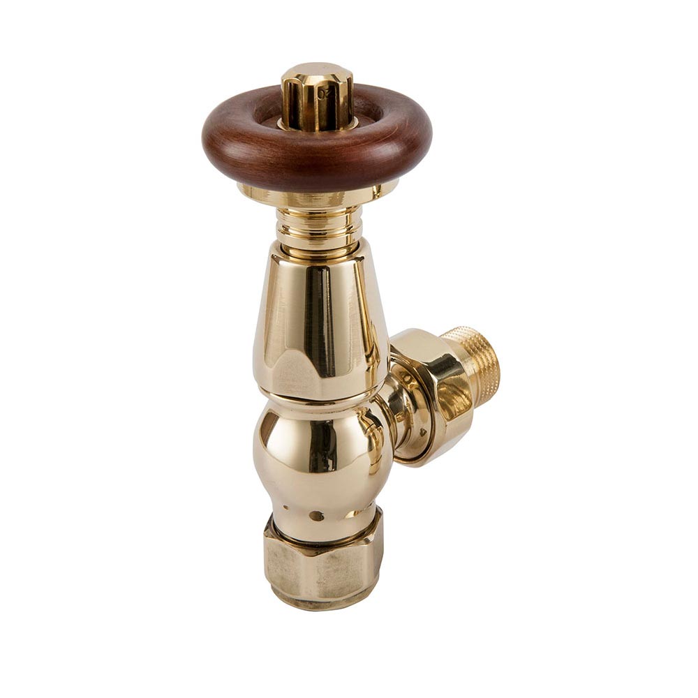 Nordic Thermostatic Valves, Traditional, Brass/Walnut Angled Price Comparisons | Compare The Build