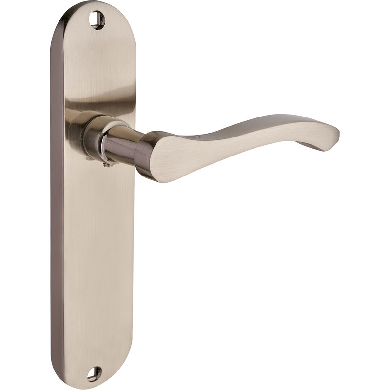 Designer Levers Capri Door Handles Latch Brushed (Pair) in Nickel Price Comparisons | Compare The Build