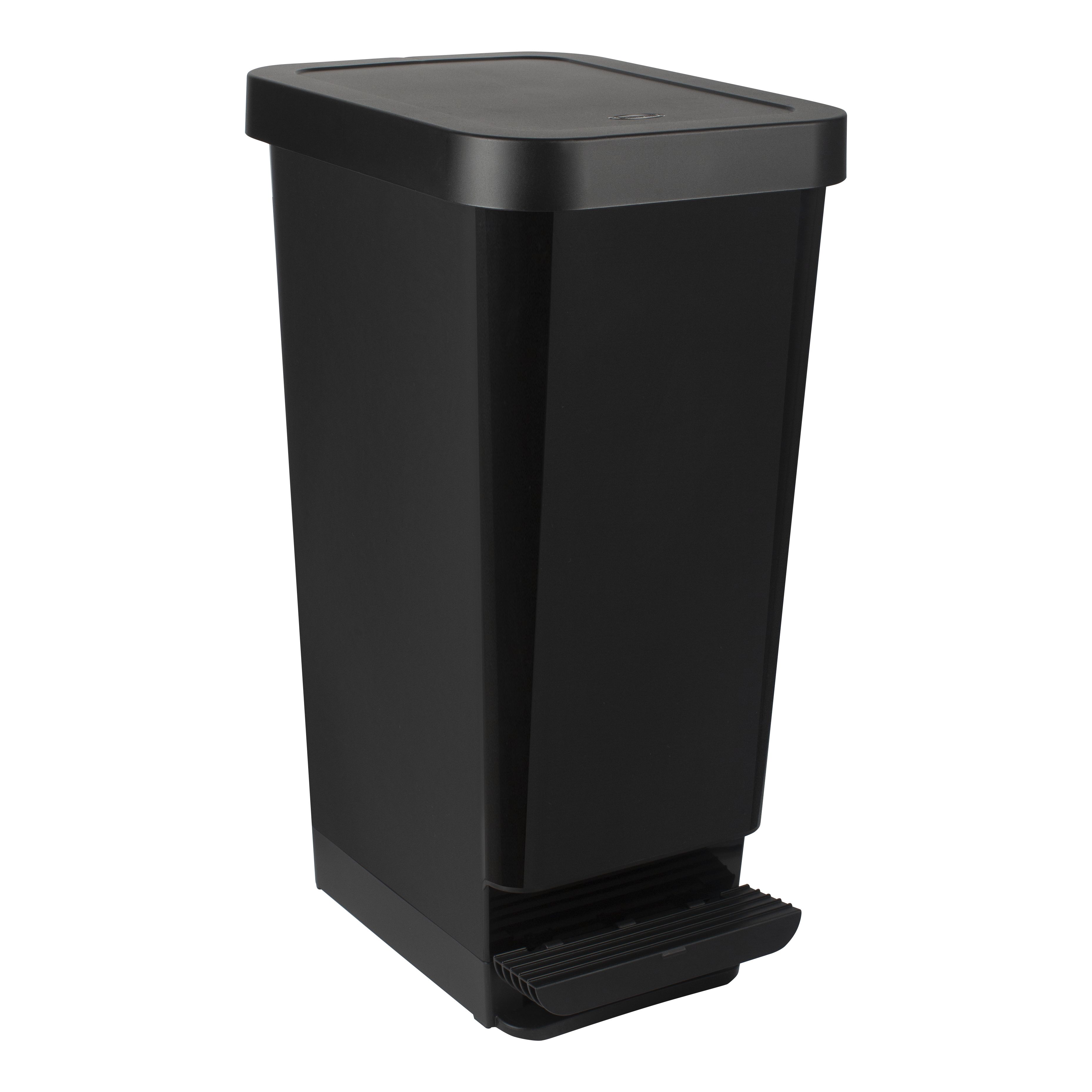 Cooke & Lewis Moda Pedal Black Plastic Rectangular Freestanding Kitchen Pedal Bin, 45L | Compare The Build