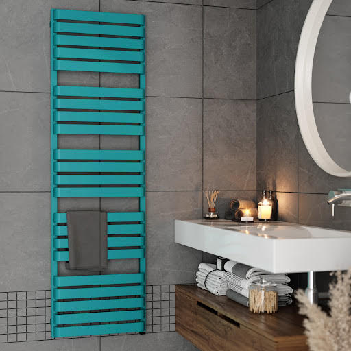 Terma Warp T One Electric Towel Rail Matt Teal 1695 x 500mm Price Comparisons | Compare The Build