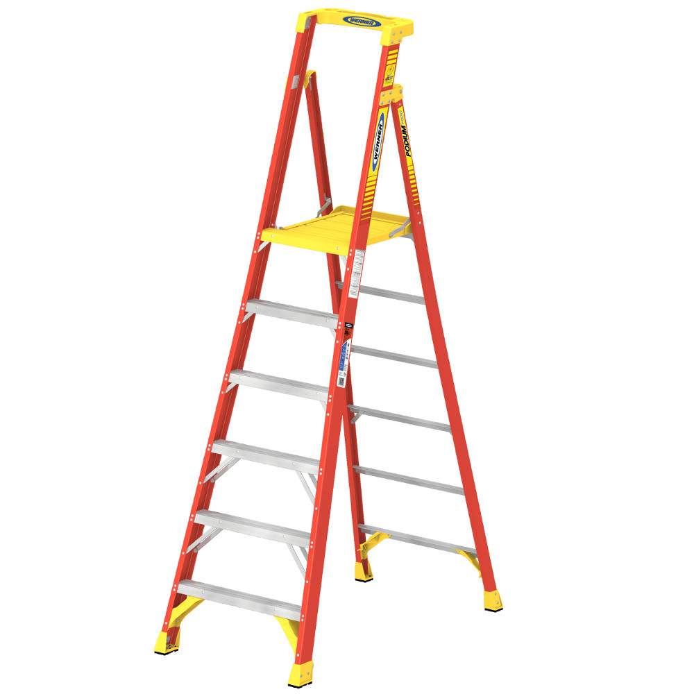 Werner 6 Tread Fibreglass Podium Ladder - ANSI 72006 Price Comparisons | Compare The Build