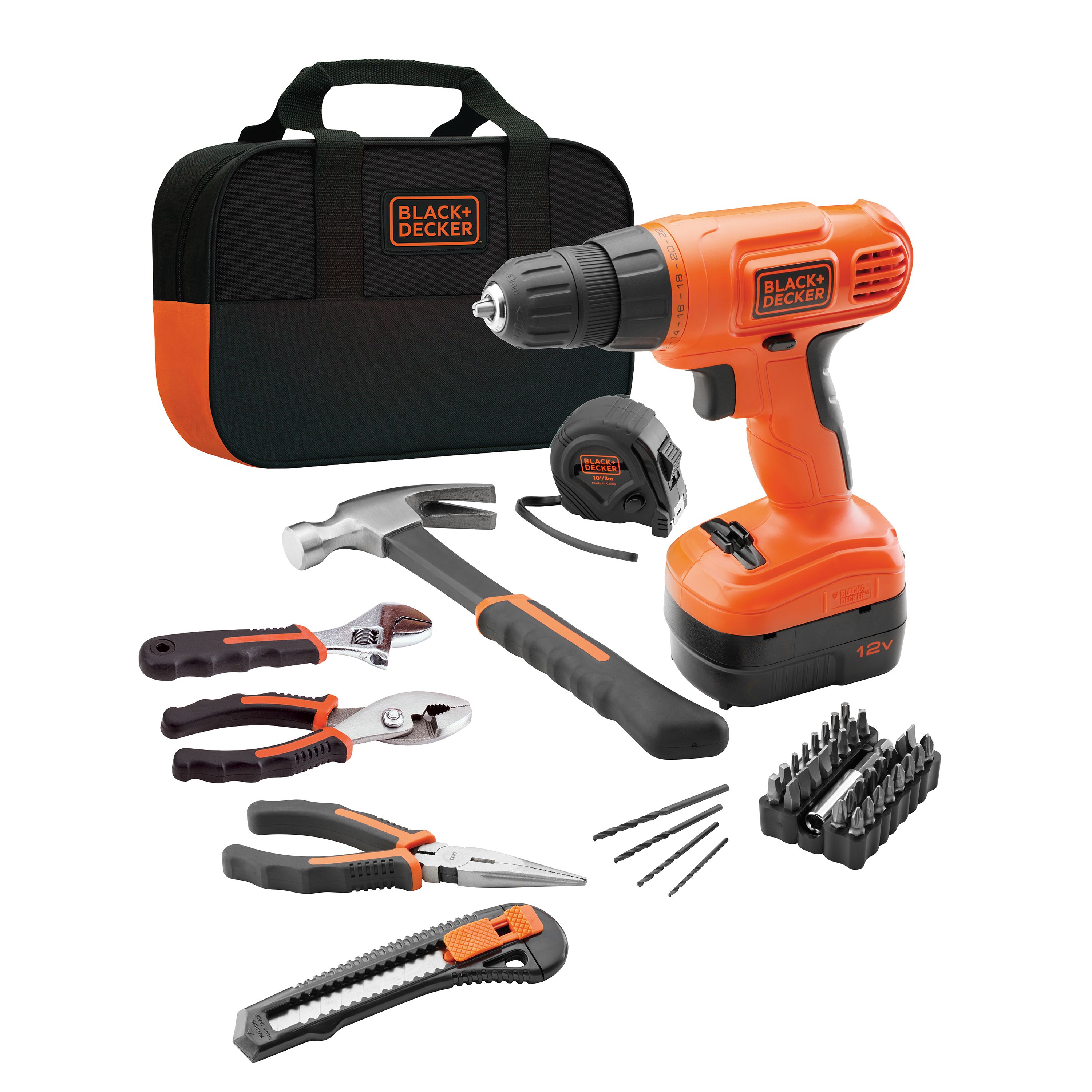 Black & Decker Cordless 12V 1Ah Ni-Cd Drill Driver 1 Battery Epc12Saht-Bqgb | Compare The Build