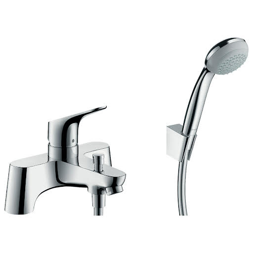 hansgrohe Focus 2-Hole Bath Shower Mixer Tap with Crometta 85 Hand Shower Chrome Price Comparisons | Compare The Build