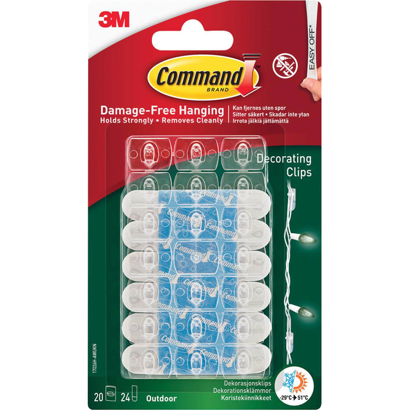 Command Adhesive Strip Outdoor Decorating Clips Clear Pack of 20 Price Comparisons | Compare The Build