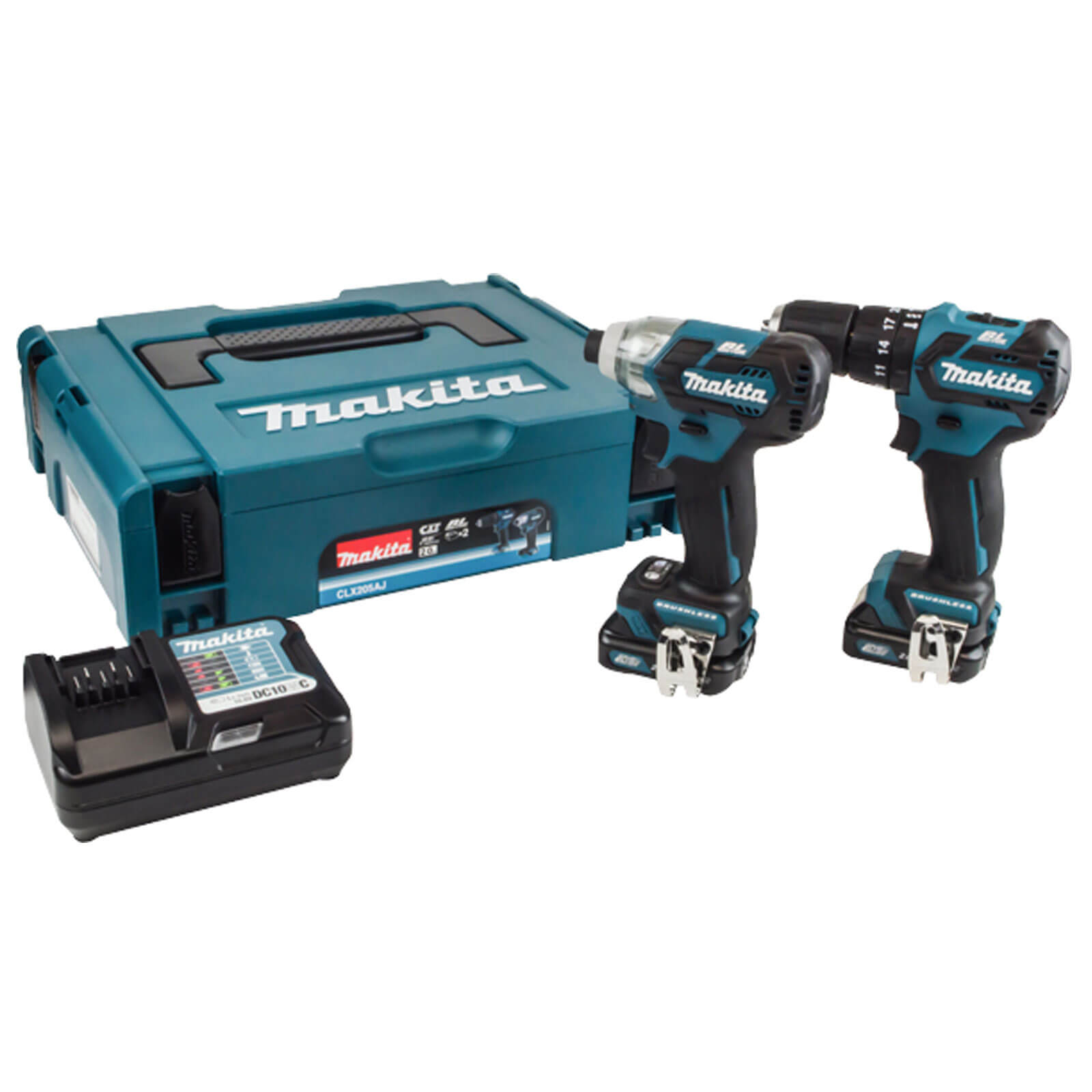 Makita CLX205AJ 12v Max CXT Cordless Brushless Combi Drill and Impact Driver Kit 2 x 2ah Li-ion Charger Case Price Comparisons | Compare The Build