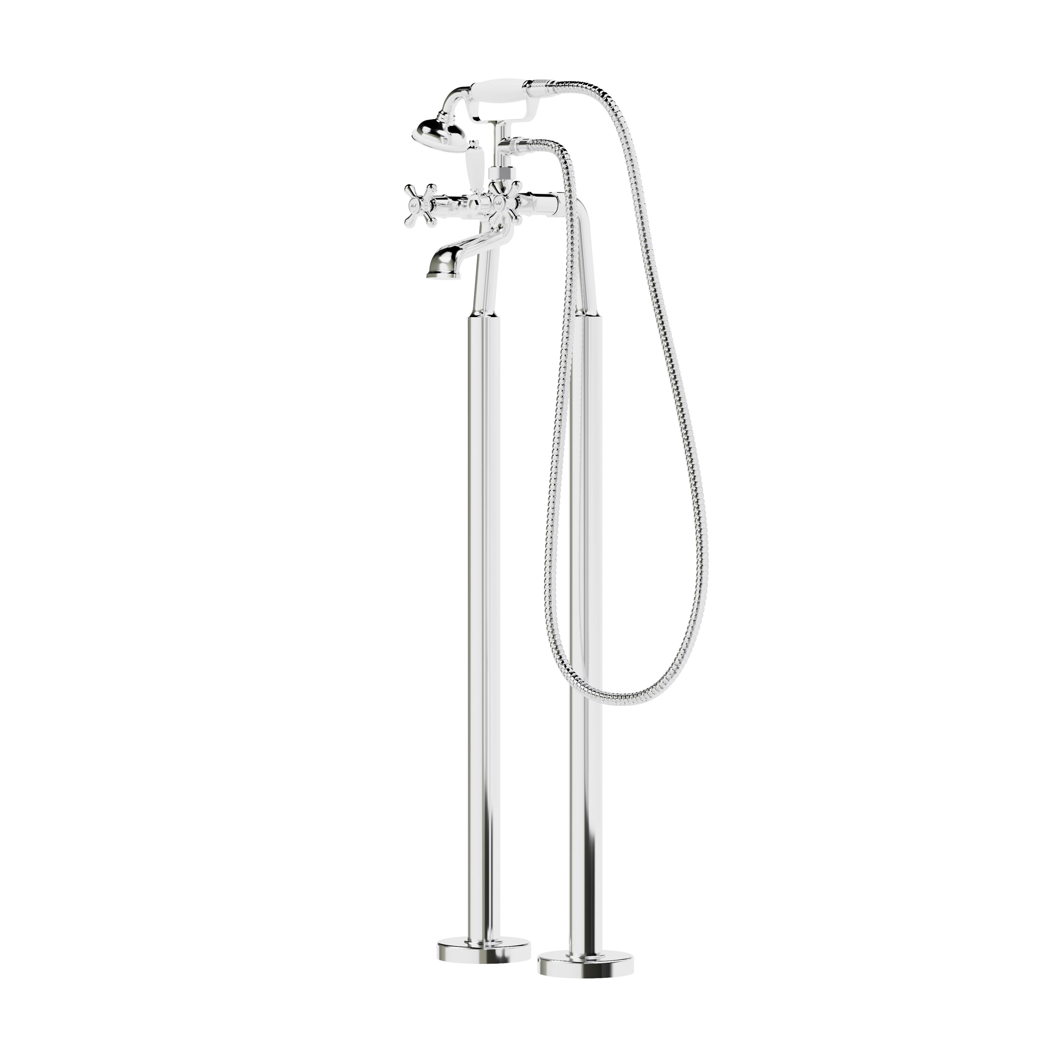 GoodHome Etel Chrome Effect Floor-Mounted Bath Mono Mixer Tap Price Comparisons | Compare The Build