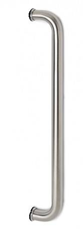 Satin Stainless Steel D Pull Handle - Bolt Through Single Flanged 900mm x 25mm Price Comparisons | Compare The Build