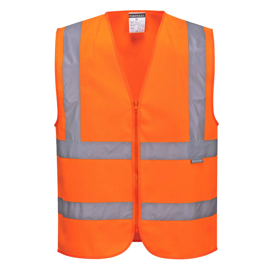 Portwest Zip Front Class 2 Hi Vis Vest Orange M Price Comparisons | Compare The Build