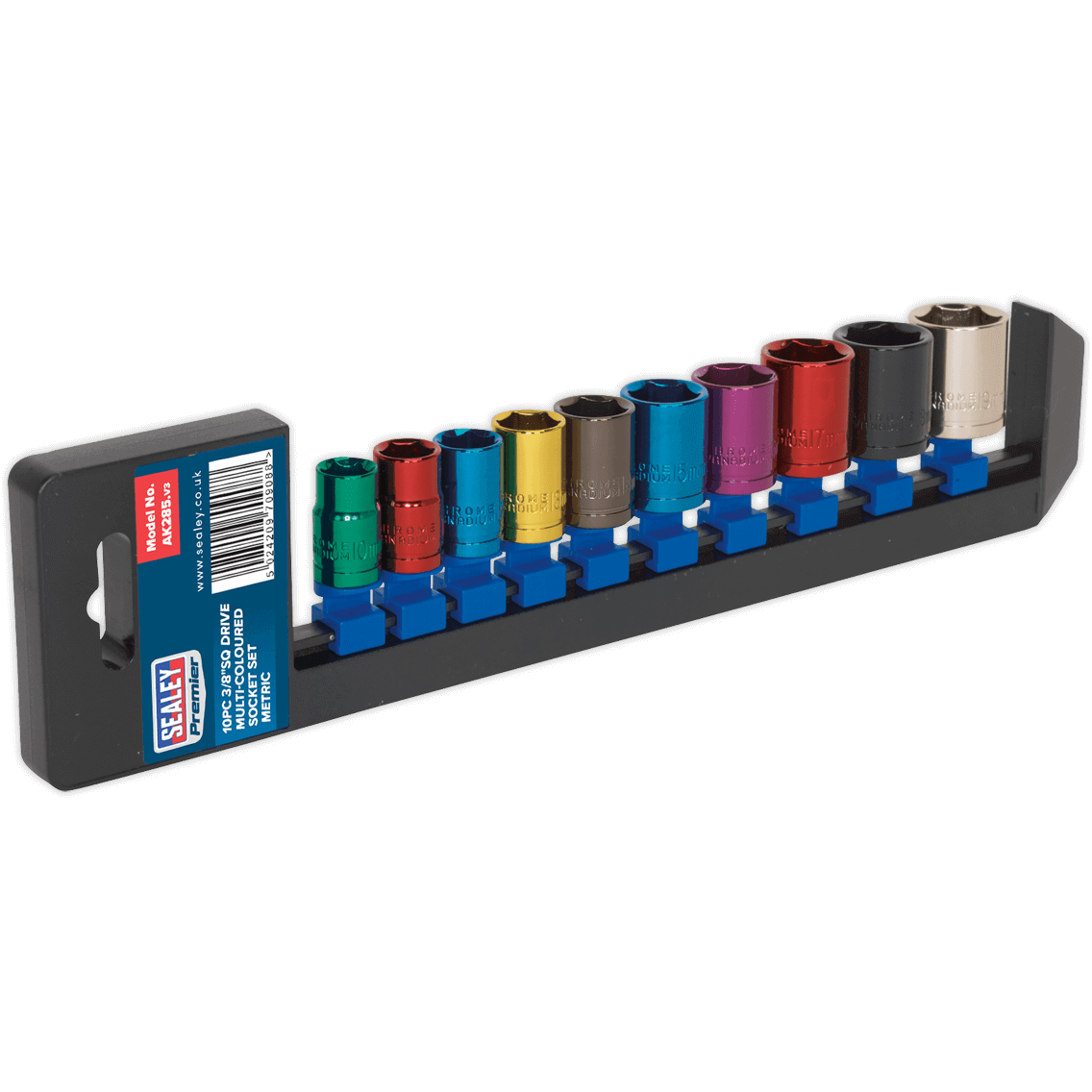 Sealey 10 Piece 3/8" Drive Coloured Hexagon WallDrive Socket Set Metric 3/8" Price Comparisons | Compare The Build