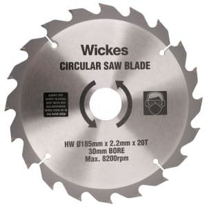 Wickes 20 Teeth Medium Cut Circular Saw Blade - 185 x 30mm | Compare The Build