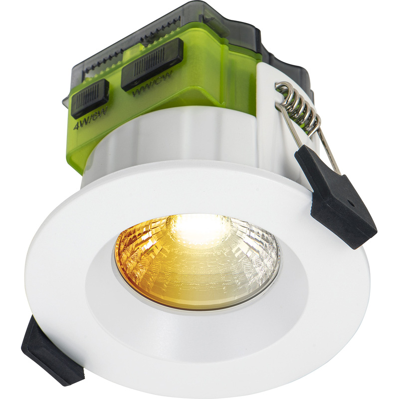 Luceco FType Mk2 Dim2Warm Fire Rated IP65 LED Downlight 4/6W 400/600lm 3000/4000K Regressed in White Steel Price Comparisons | Compare The Build