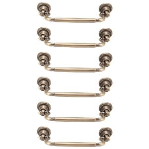 Georgian Drop Antique Brass Cabinet Handle - 115mm - Pack of 6 Price Comparisons | Compare The Build