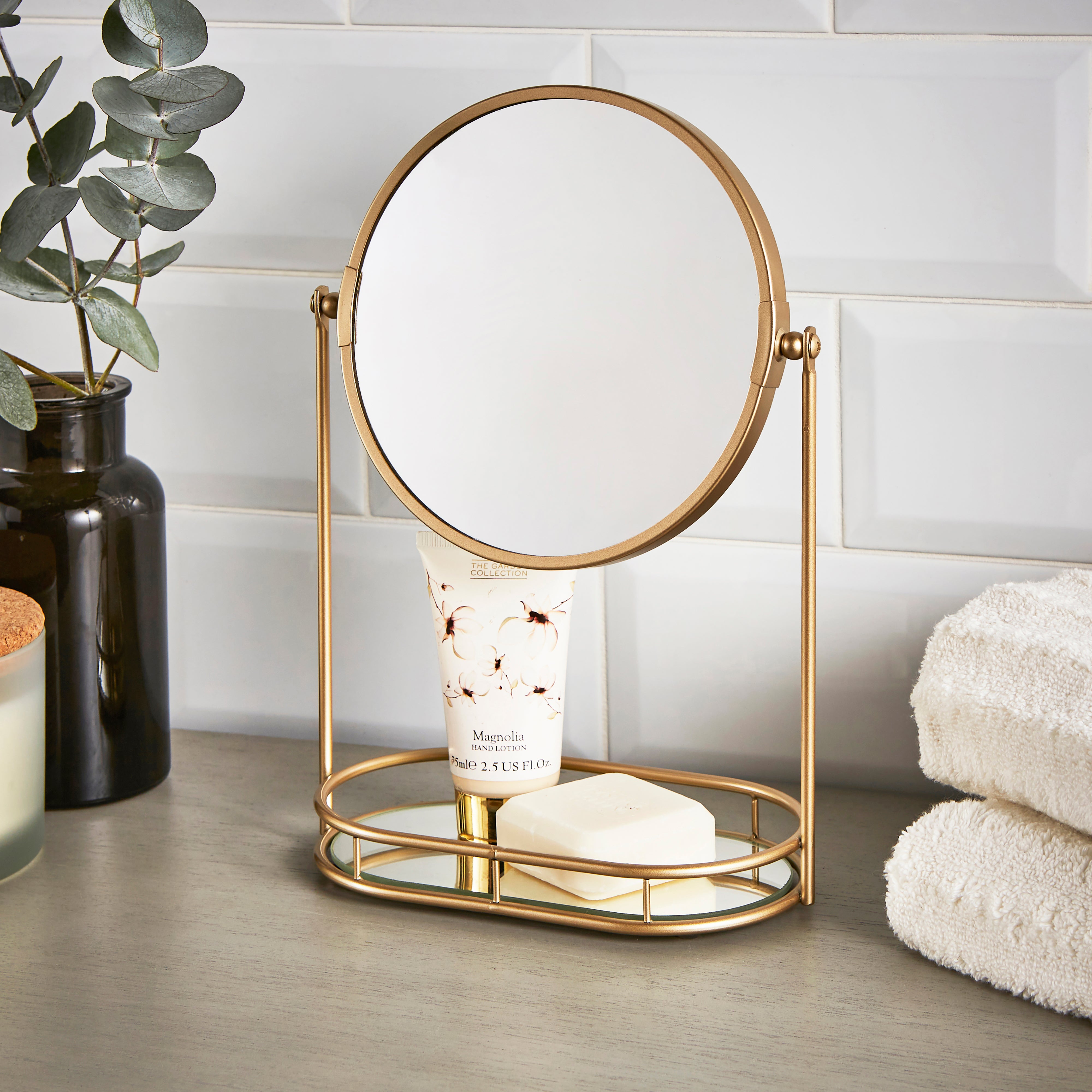 Modern Luxe Free Standing Dressing Table Mirror Brushed Bronze Price Comparisons | Compare The Build