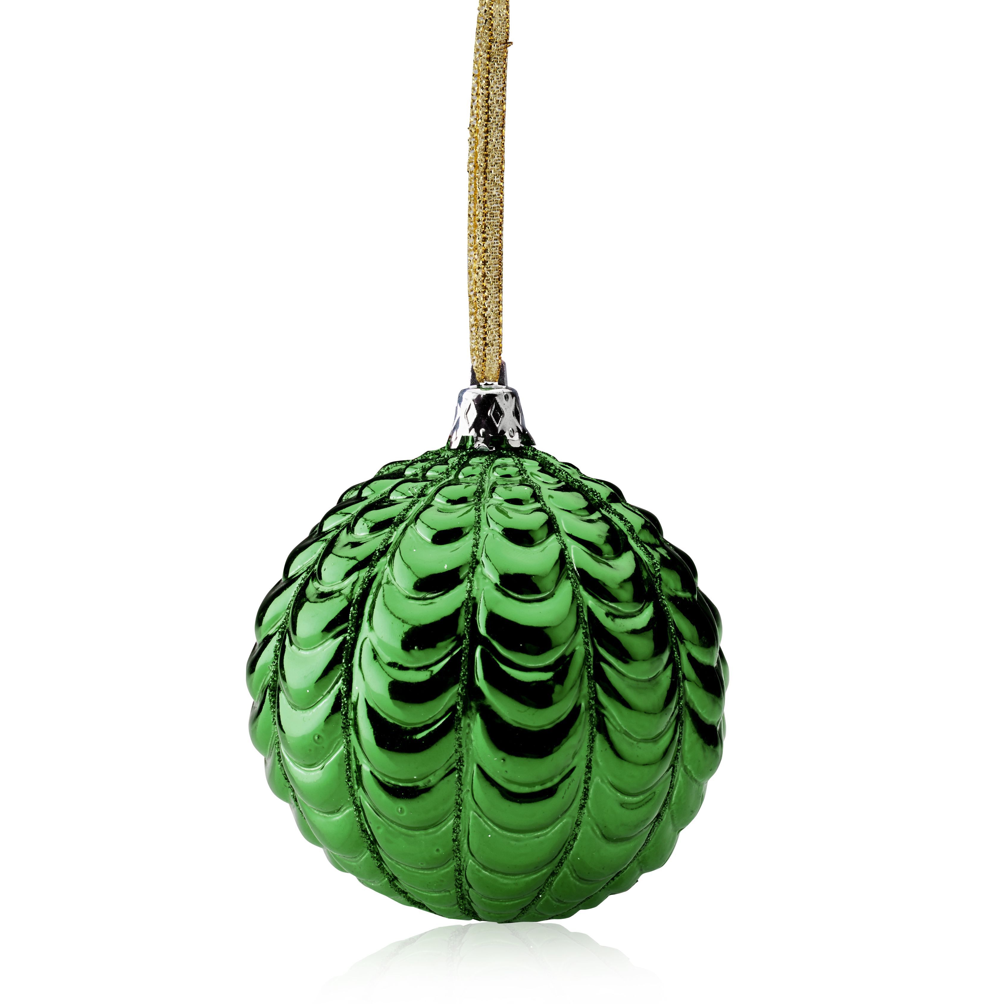 Glitter Drape Effect Green Baubles Price Comparisons | Compare The Build