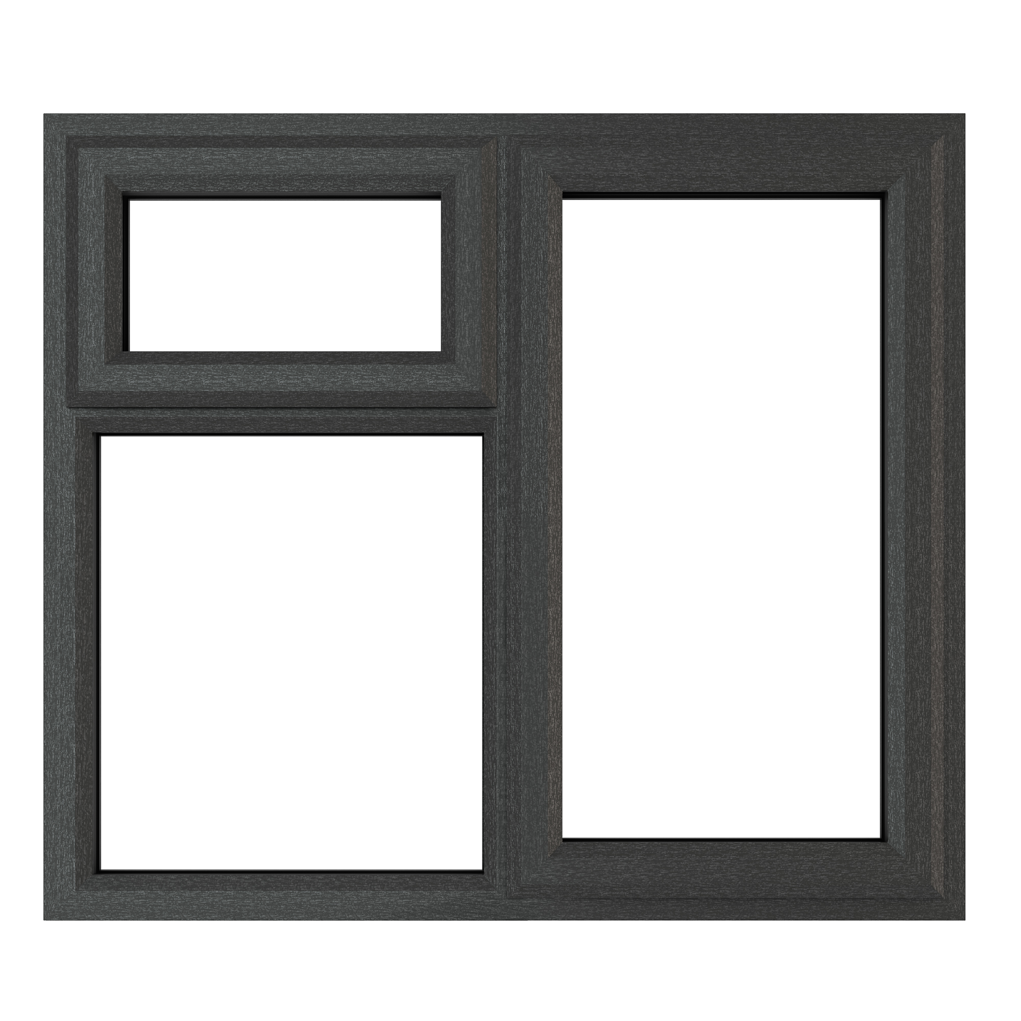 Crystal Grey Upvc Casement Clear Window 3P Top and Right Hand Opening 905 mm x 965 mm Price Comparisons | Compare The Build