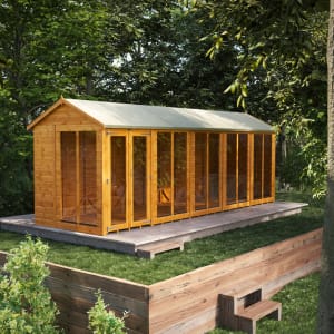 Power Sheds 20 x 6ft Apex Shiplap Dip Treated Summerhouse Price Comparisons | Compare The Build