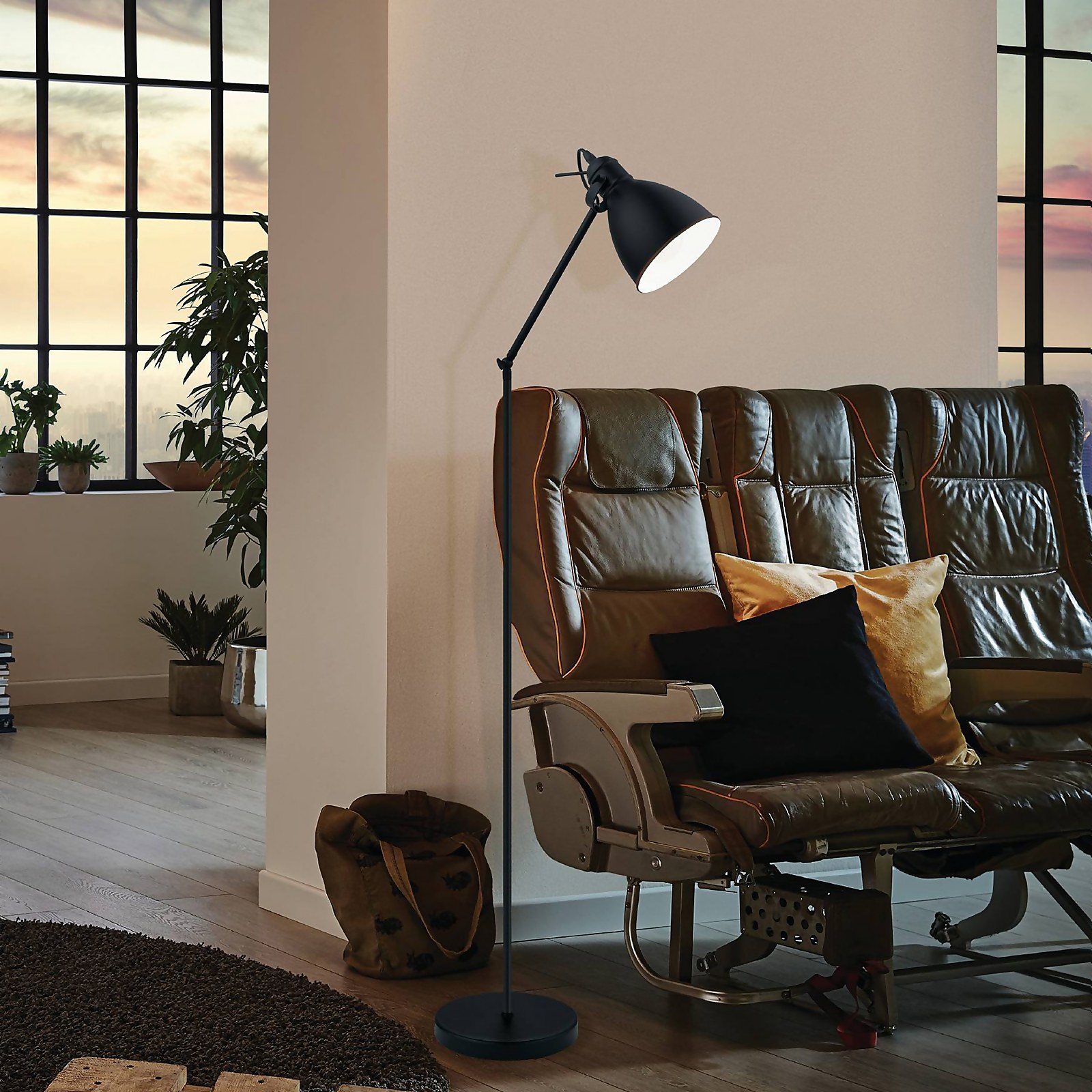 Eglo Priddy Floor Lamp - Black Price Comparisons | Compare The Build