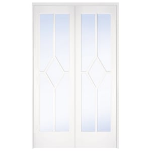 LPD Internal Reims Room Divider W4 Primed White Solid Core Door - 1246 x 2031mm Price Comparisons | Compare The Build