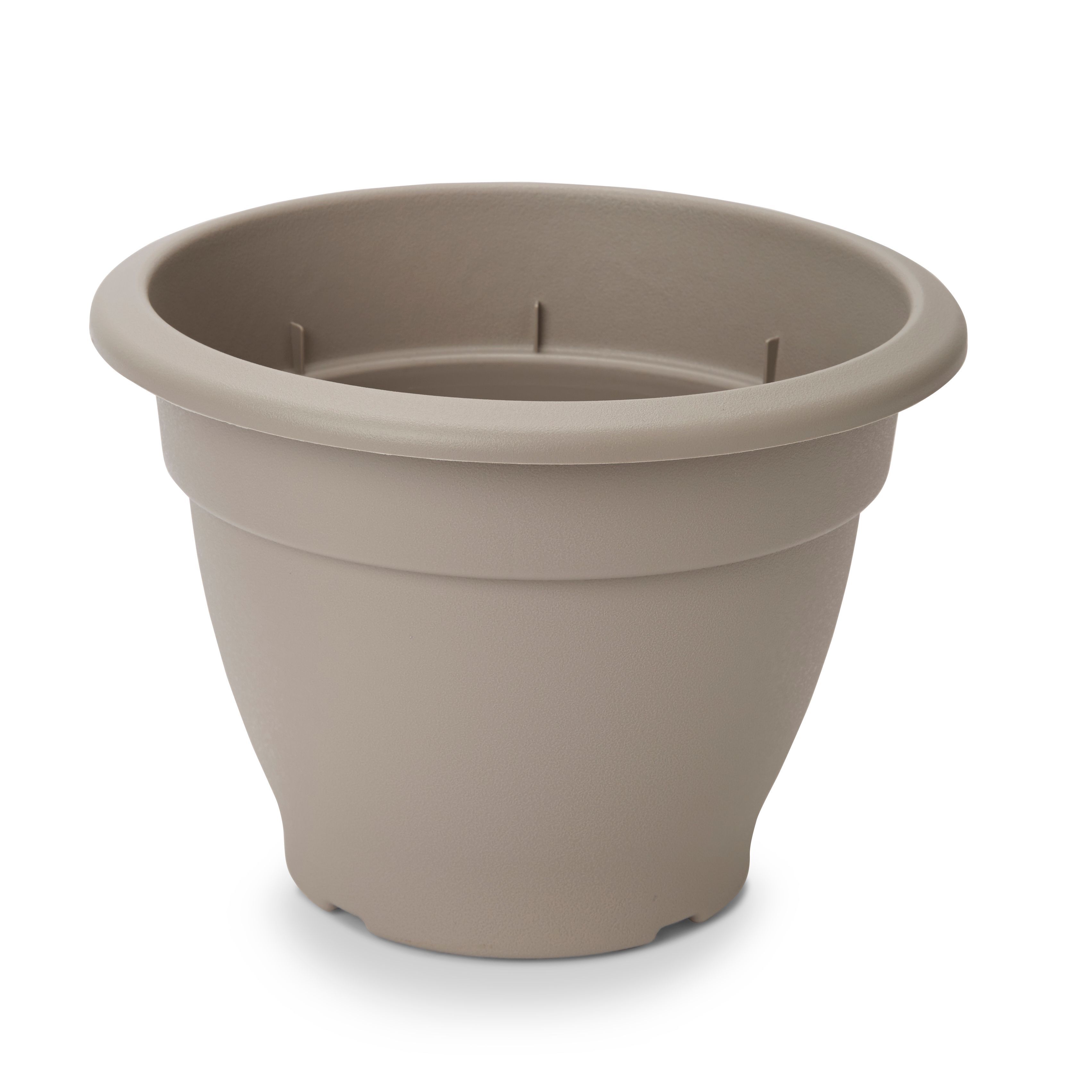 Blooma Florus Taupe Plastic Bell Round Plant Pot (Dia)30Cm Price Comparisons | Compare The Build