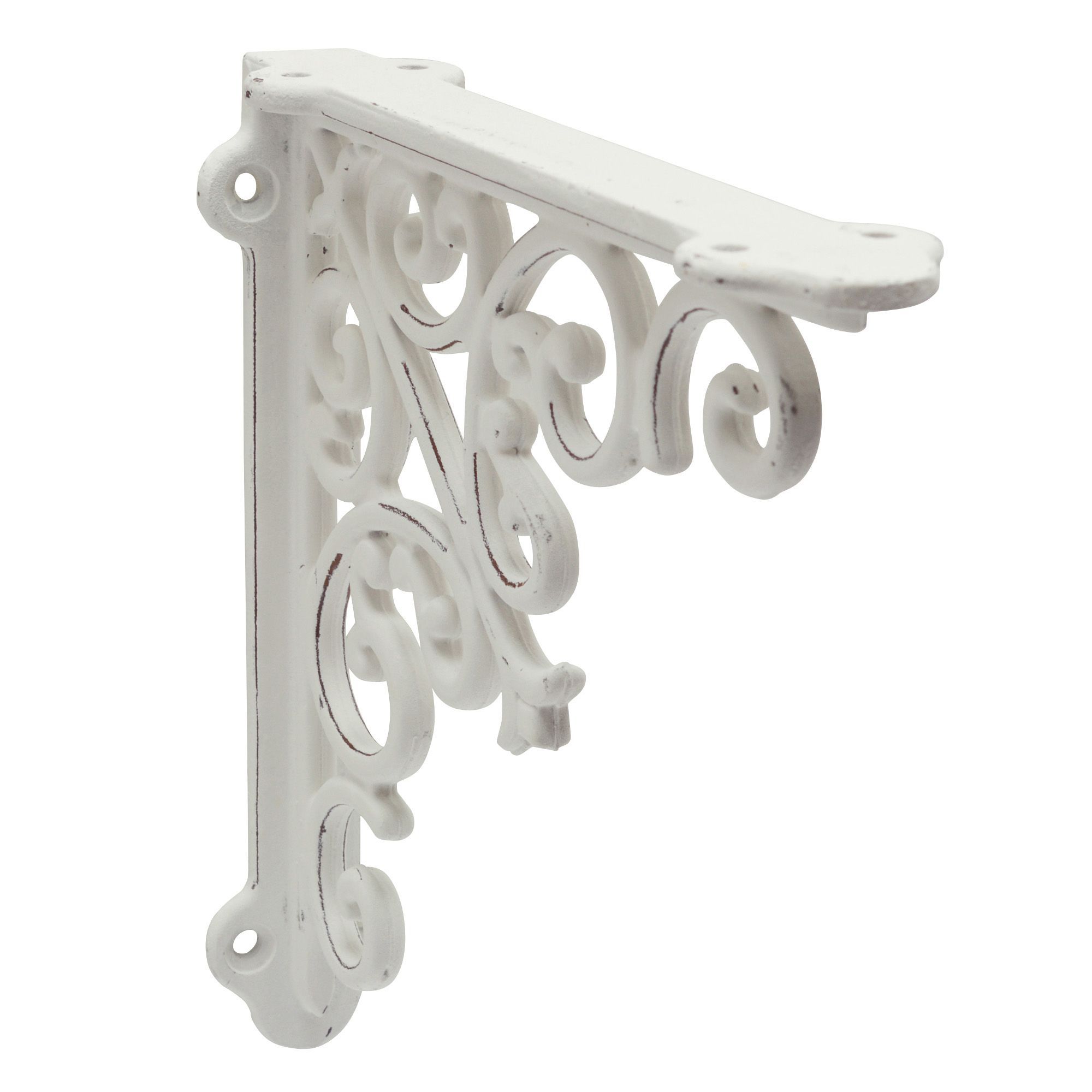 Classic Twist White Iron Effect Steel Shelf Bracket (D)35mm Price Comparisons | Compare The Build