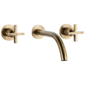 Abode Serenitie Wall Mounted 3 Hole Basin & Bath Mixer - Antique Brass Price Comparisons | Compare The Build