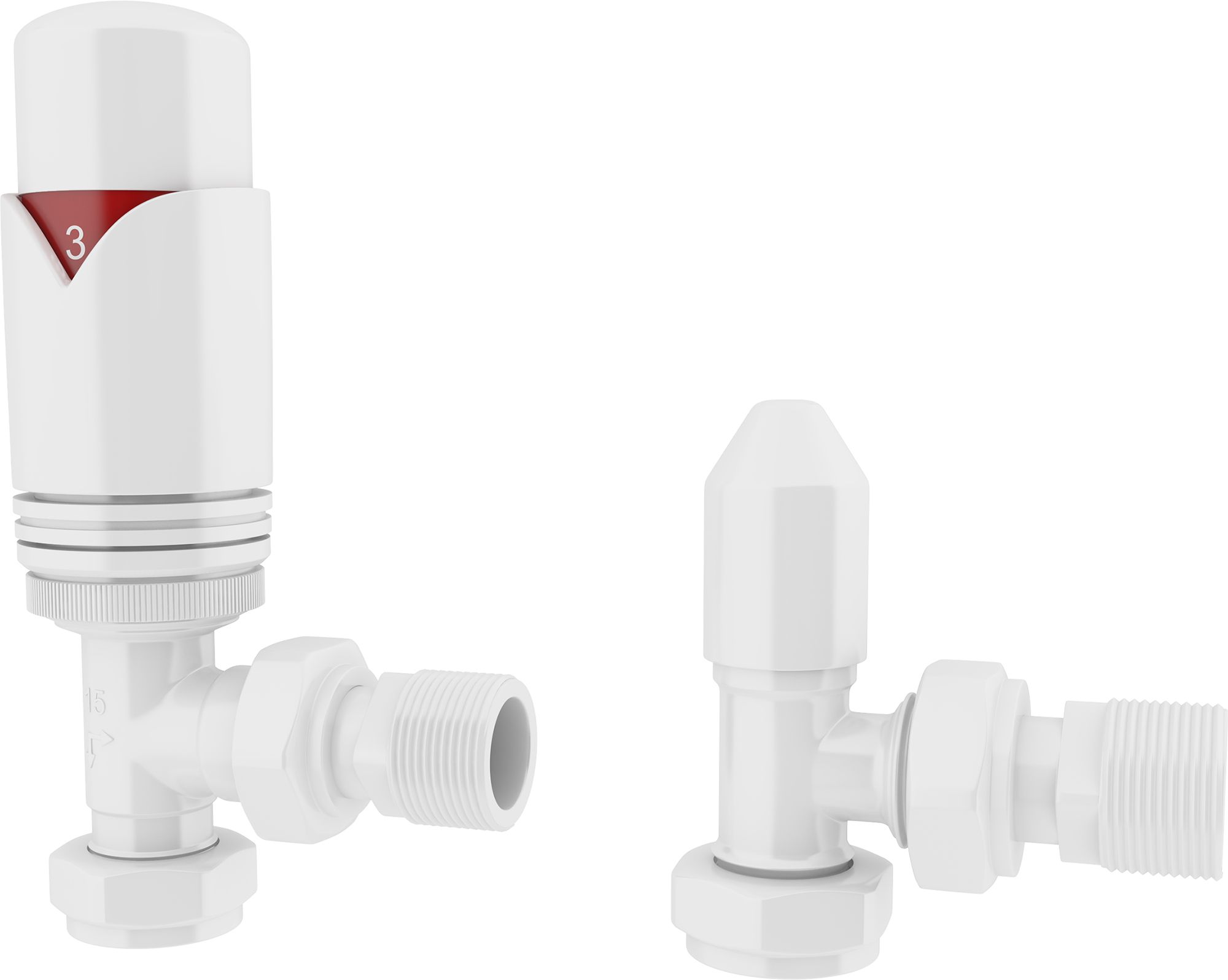 Trade Direct Thermostatic Valves, Minimal, White Angled - 8mm Price Comparisons | Compare The Build