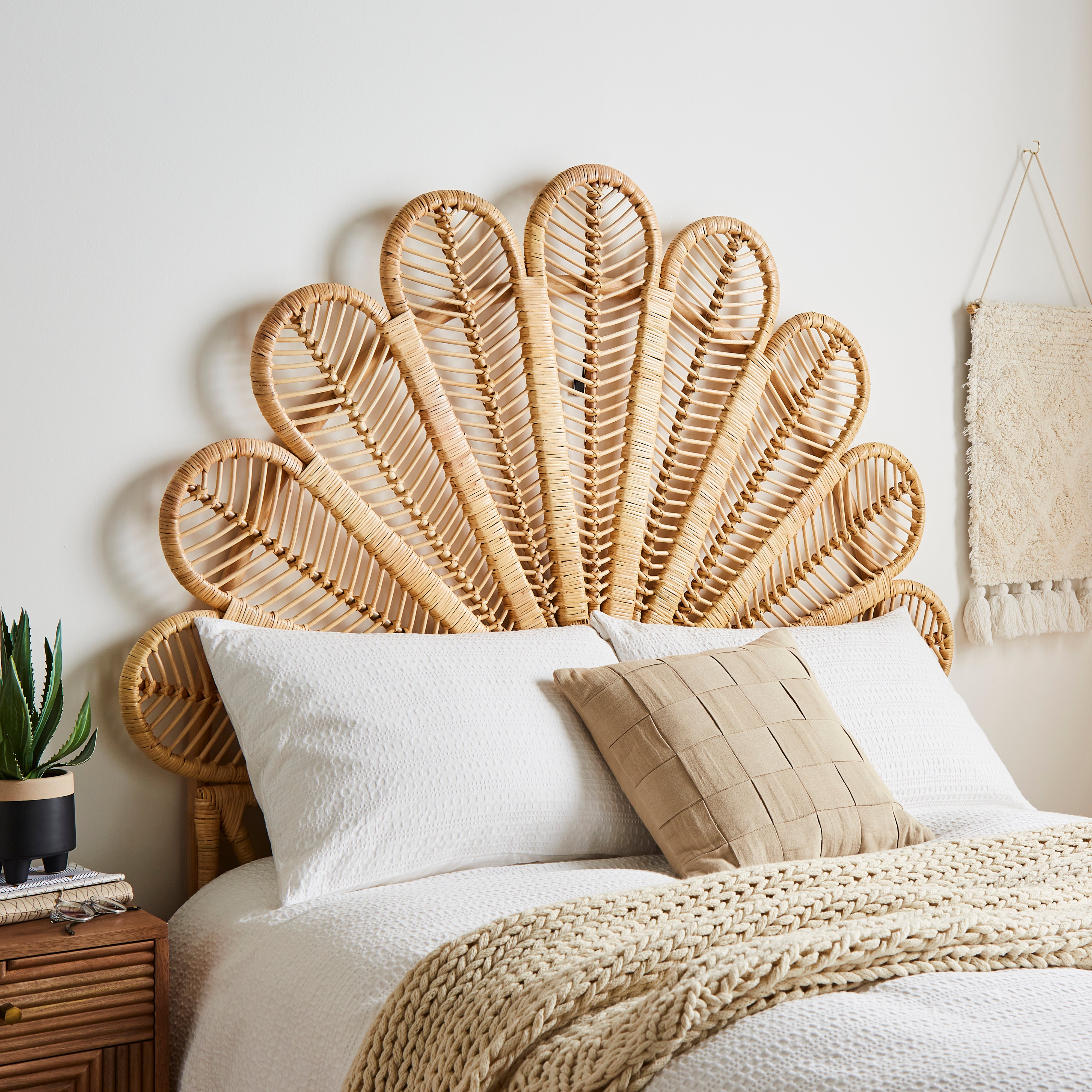 Petal Cane Headboard Natural Brown Price Comparisons | Compare The Build