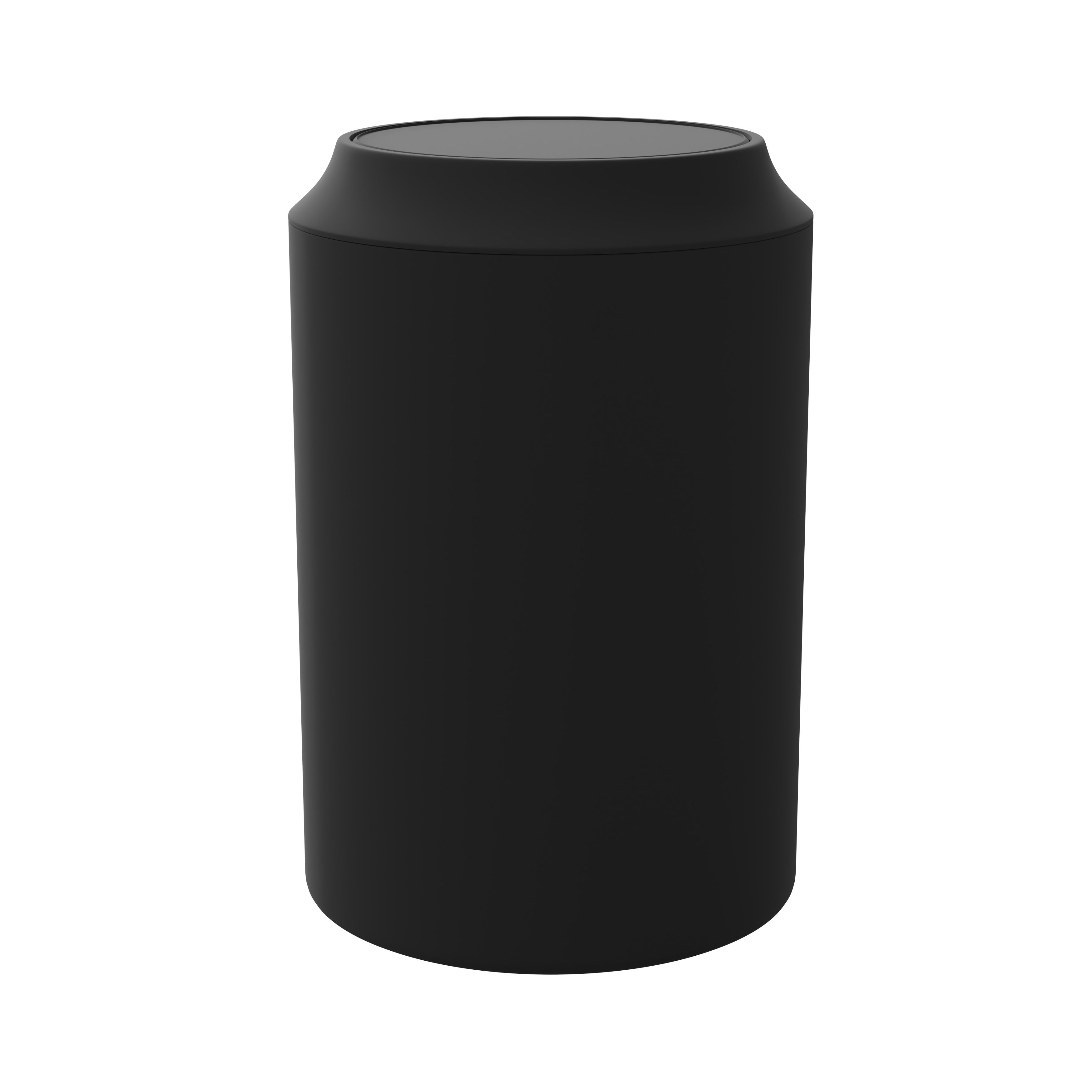 GoodHome Kina Black Polystyrene (Ps) Round Bathroom Swing Top Lid Bin, 5L Price Comparisons | Compare The Build