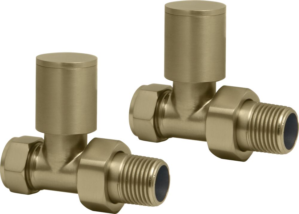 Radvalves UK Manual Valves, Round, Brushed Brass Straight Price Comparisons | Compare The Build