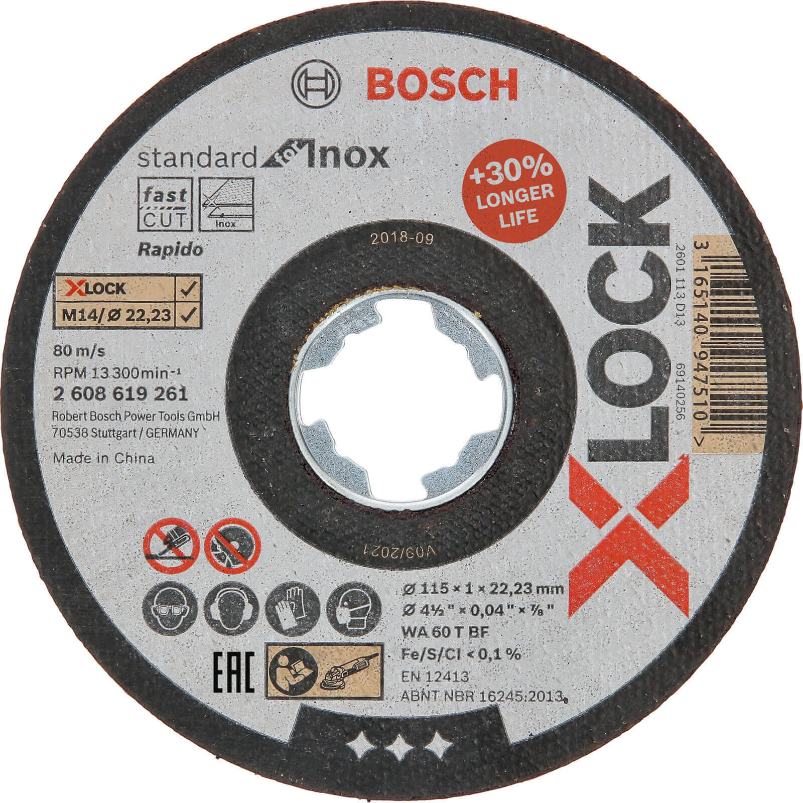 Bosch X Lock Inox Flat Thin Metal Fast Cutting Disc 115mm Pack of 10 Price Comparisons | Compare The Build