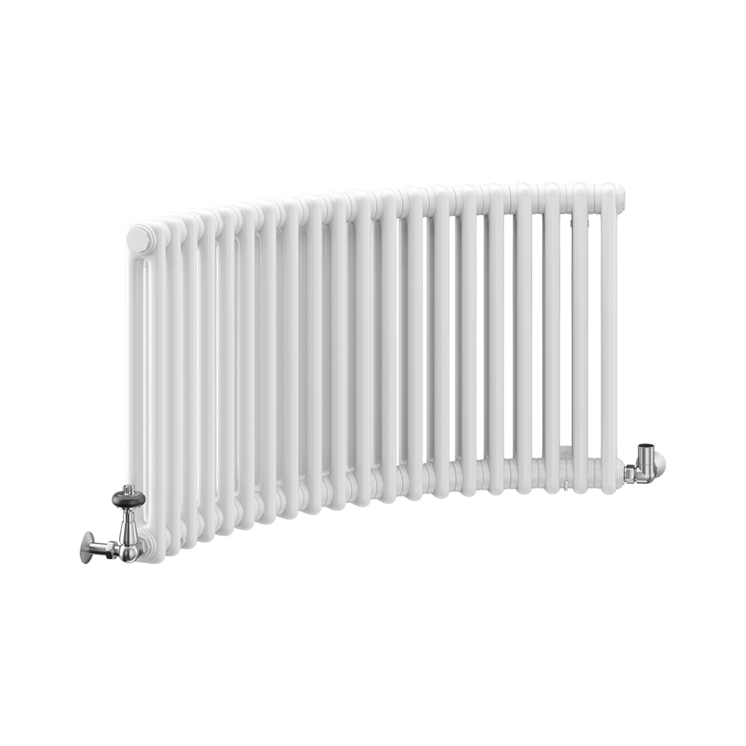 Nordic 2 Column Curved Horizontal Radiator, White, 500mm x 1374mm Price Comparisons | Compare The Build