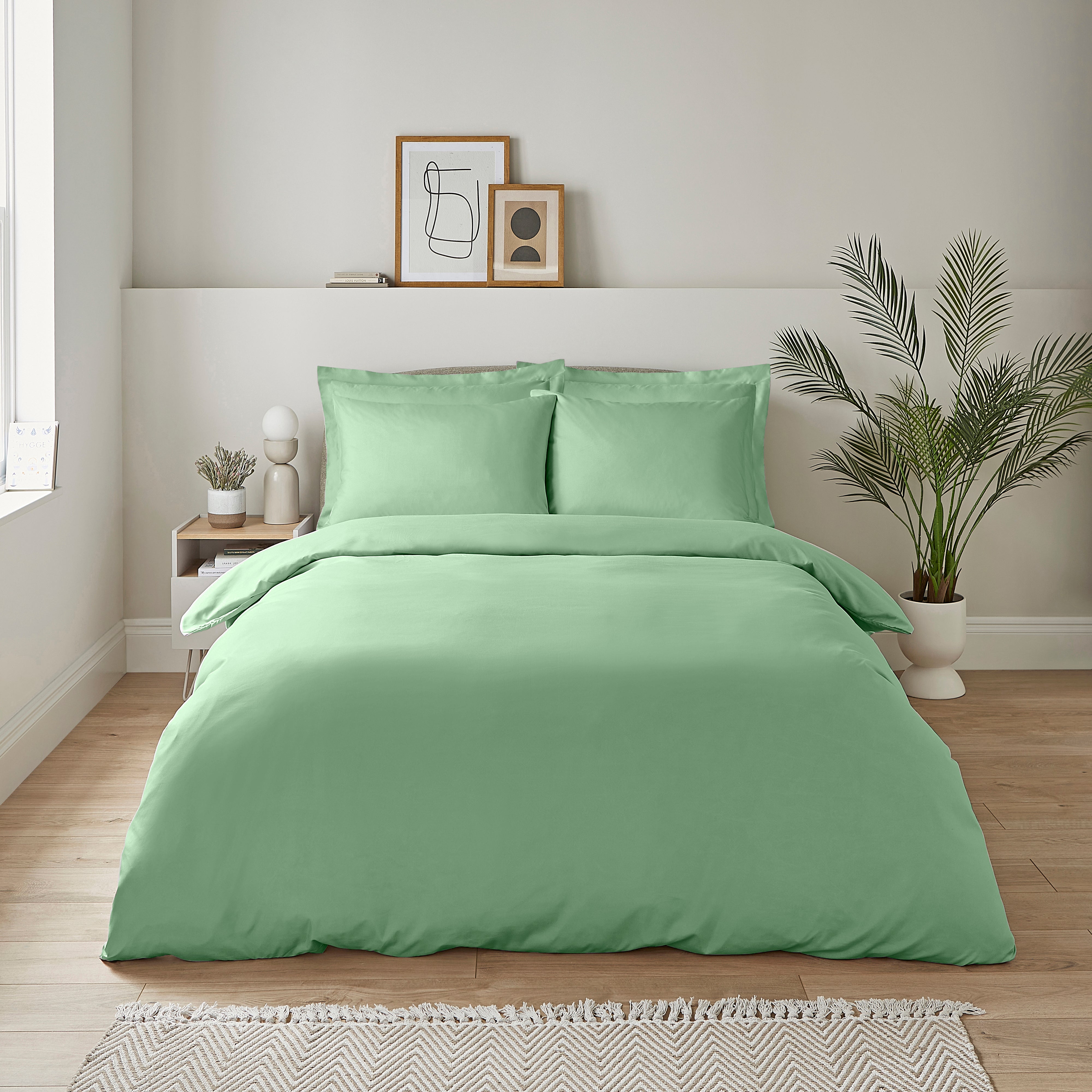 Super Soft Green Duvet Cover & Pillowcase Set Green Price Comparisons | Compare The Build