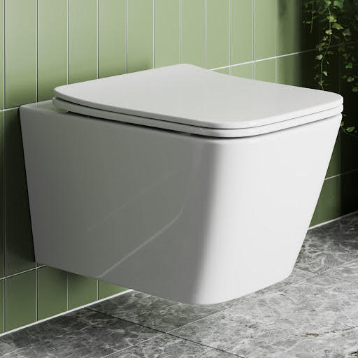 Affine Slim Soft Close Square Toilet Seat - Top Fix Gloss White Price Comparisons | Compare The Build