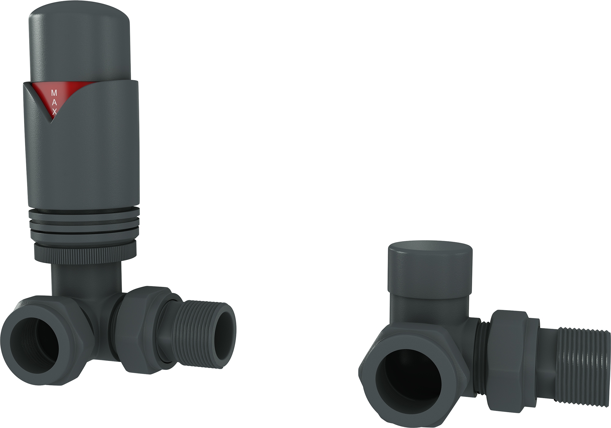 Trade Direct Thermostatic Valves, Minimal, Anthracite Corner | Compare The Build