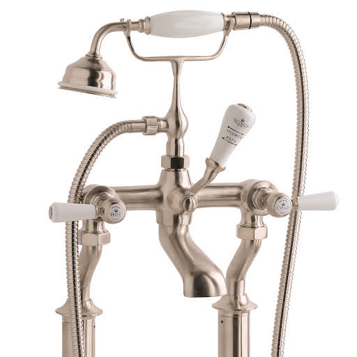 BC Designs Victrion Freestanding Bath Shower Mixer Tap Brushed Nickel - CTB120BN Price Comparisons | Compare The Build